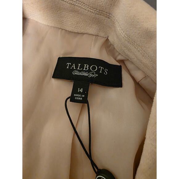 NWT Talbots Blazer Jacket Womens 14 Salmon Pink Cream Office GorpCore Layering - Picture 4 of 8